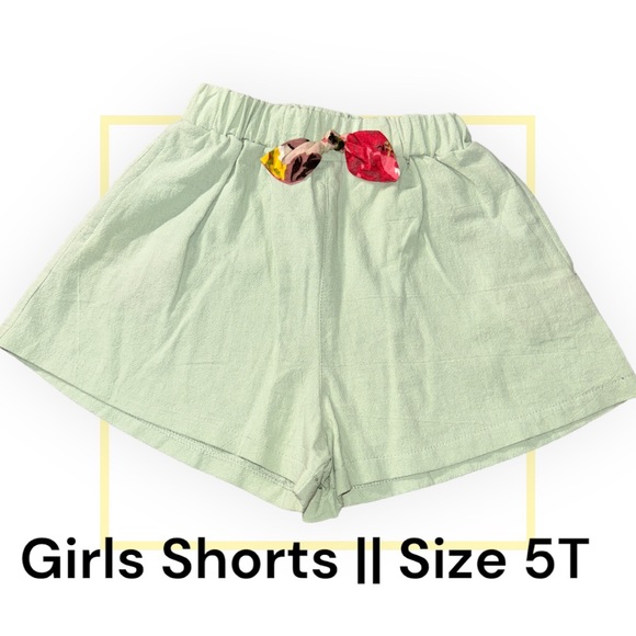 Girls Mint Green Shorts - Picture 1 of 3